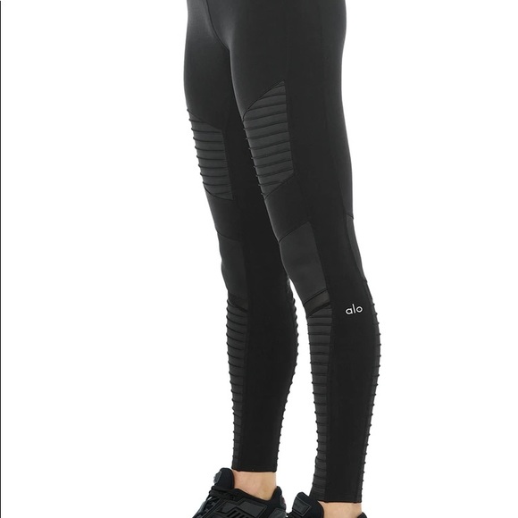 Alo Black High Waist Moro Leggings Small - Picture 2 of 2